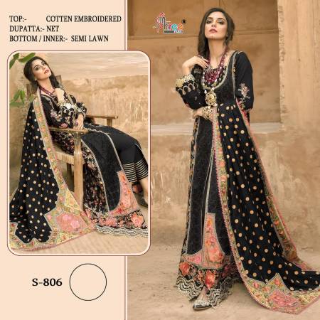 S 806 Cotton Heavy Embroidery Pakistani Suits Catalog